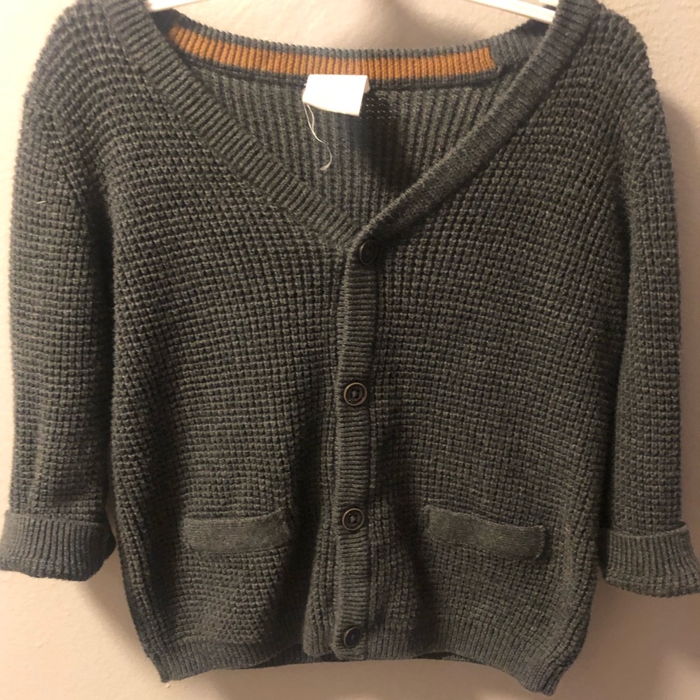 Toddler grey button up cardigan